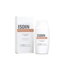 ISDIN FotoUltra 100 Active Unify SPF 50+, Protector Solar Facial con color, Aclara y unifica el tono de piel, 50 ml