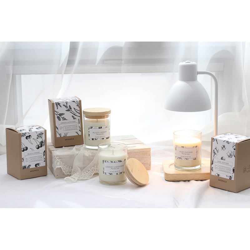 Aronica - Vela perfumada de algodón con flores, 7.8 onzas,