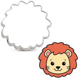 LILIAO 4.2" Lion Face Cookie Cutter Sandwich Cutters, Stainless Steel
