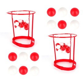 2-Player Head Hoop Basketball Party Game - Adjustable Net Headbands for Kids 3+ & Adults - Handheld Ball Launcher for Pop-Pass-Catch Fun - suitable for Birthday Carnivals, Indoor & Outdoor Activities