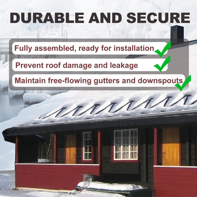 TOPDURE TDRD 100 feet Roof & Gutter Snow De-Icing Kit,