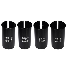 Pirhosigma Set of 4 Sizes Bike Seat Post Adapter Shim Seat Post Adapter Bicycle Seat Tube Conversion Sleeve 25.4mm to 27.2/28.6/30.9/31.6mm 60mm Length Aluminum Alloy for Road Mountain Bike MTB