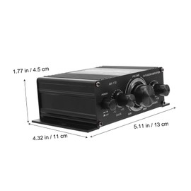 KOMBIUDA 1pc Mini HiFi Wireless Audio Amplifier Portable Digital Stereo Sound Amplifier for Music Gaming and Movies Easy Operation Compact Design Black
