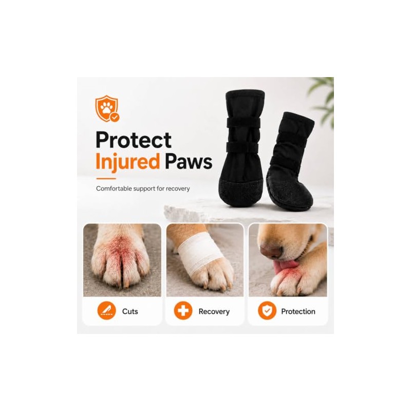 Botas de recuperación para perros para patas lesionadas, zapatos transpirables