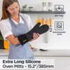 Deiss PRO Heat and Stain Resistant Silicone Oven Mitts Set,