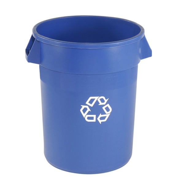Rubbermaid Commercial Heavy-Duty Recycling Container, 27.3" x 22" x 22", Blue