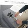 GRIRIW 4sets Sofa Couch Sectional Connectors Pin-Style Furniture Connector Buckle