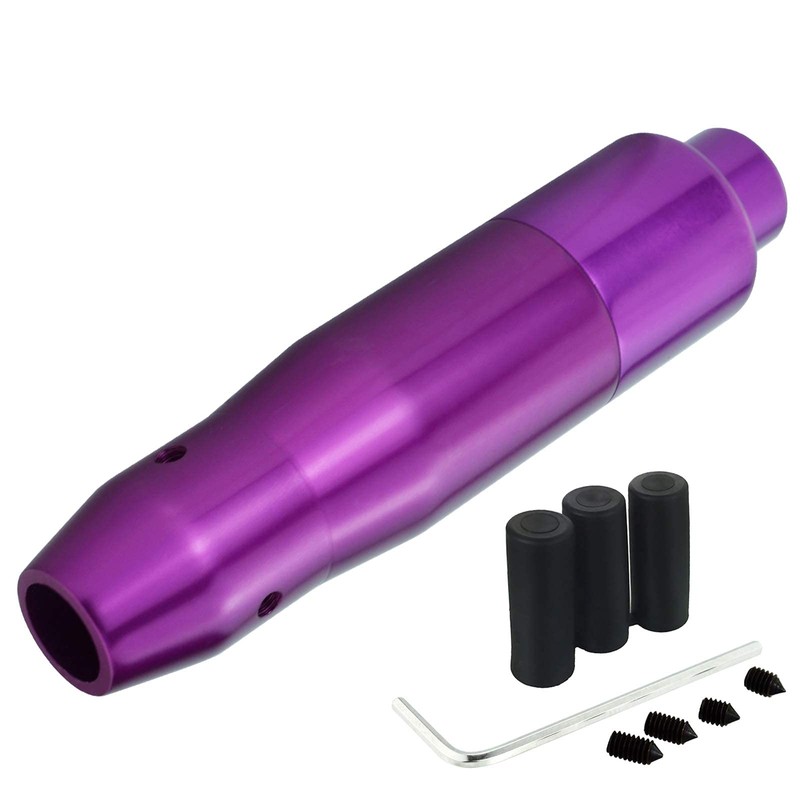 Lunsom Automatic Gear Shift Knob with Button, Aluminum Push Type