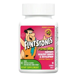 Multivitaminas Extra Hierro Para Niños Flintstones 90tab Sabor Frutas                                                                                 