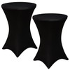 Fixwal Cocktail Table Covers, 2 Pack 32x43 Black Round Table