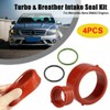 4pcs For Mercedes OM642 Turbo & Breather Intake Seal &