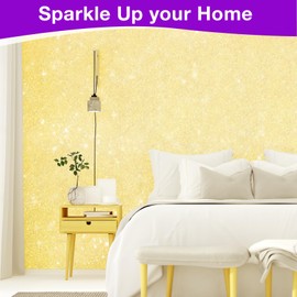 TORC Holographic Gold Glitter Paint Additive - Multi-Size Glitter Powder for Acrylic Paint, Walls, Wood Furniture & Crafts (200g/7oz) - Interior/Exterior Use on All Finishes