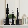 Crazy Night 3 Pcs Black Islamic Minaret Set - Wooden