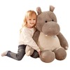 IKASA Giant Hippo Stuffed Animal - 30" Jumbo Plush Toy,
