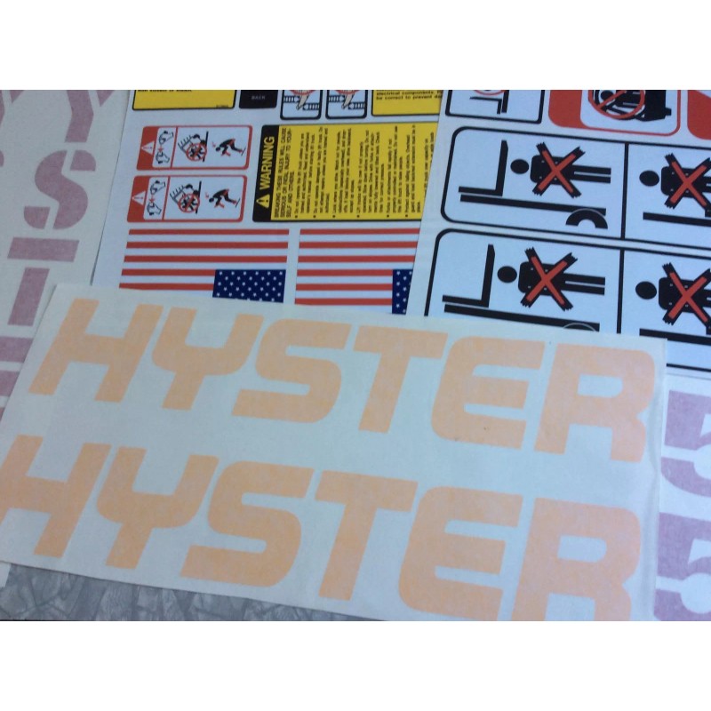 Hyster Forklift decal complete kit with safety decals Hyster S50FT