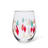 Abbott Collection Home 27-BOWLERAMA-SG Diamond Stemless Goblet, 5 inches high,