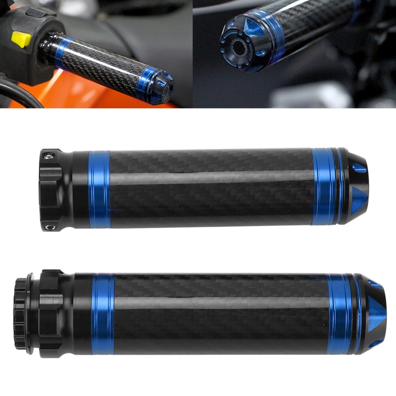 2PCS Motorcycle Handle Bar Grip Cover Carbon Fiber Corrosion Resistant