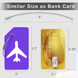 Luggage Tag - Travel Essentials Accessories for Suitcases Quickly Identify, Travel Tags for Luggage, Backpacks, Bags, Baggage, Cruise Suitcases - Flexible & Bright Silicone