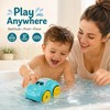 Wind-Up Amphibious Bath Toy Cars for Babies – Floating Clockwork