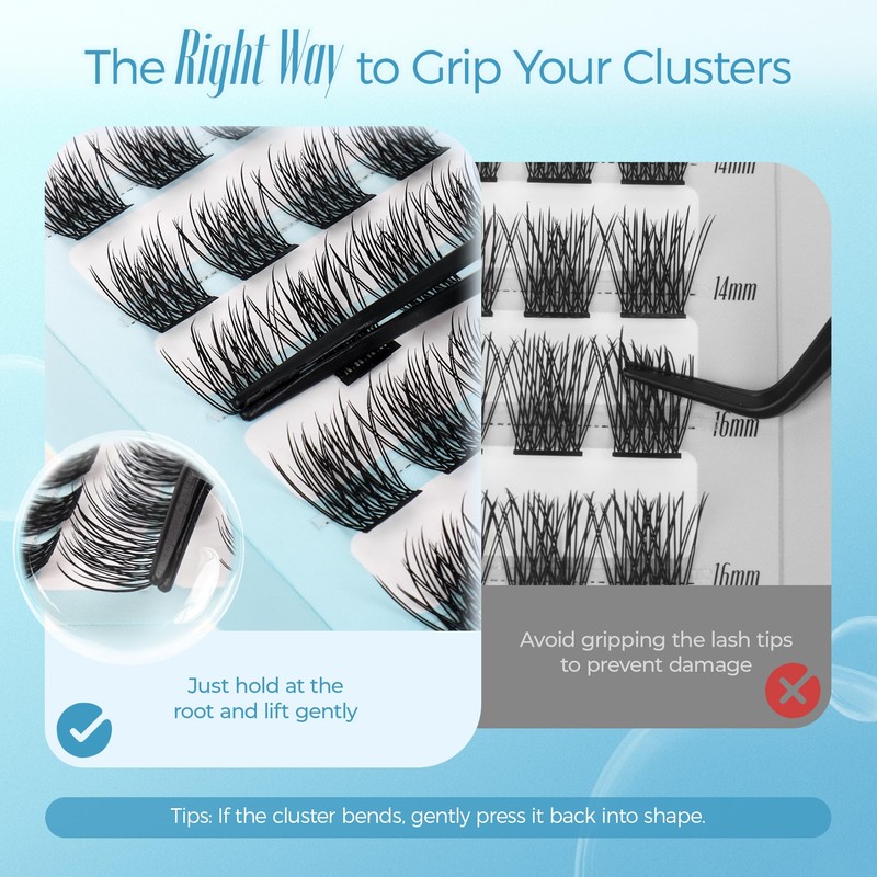 LASHVIEW Cluster Lashes,Lash Clusters Natural Look Cluster Lashes Extensions Super