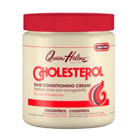 Queen Helene Cholesterol Hair Conditioning Cream – Deep Repair Treatment for Dry, Damaged & Chemically Treated Hair | Moisture-Restoring Mask | 15 oz Jar