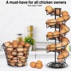 WOODLAND ACRES Rotating Spiral Egg Dispensing Rack, Egg Skelter, Countertop