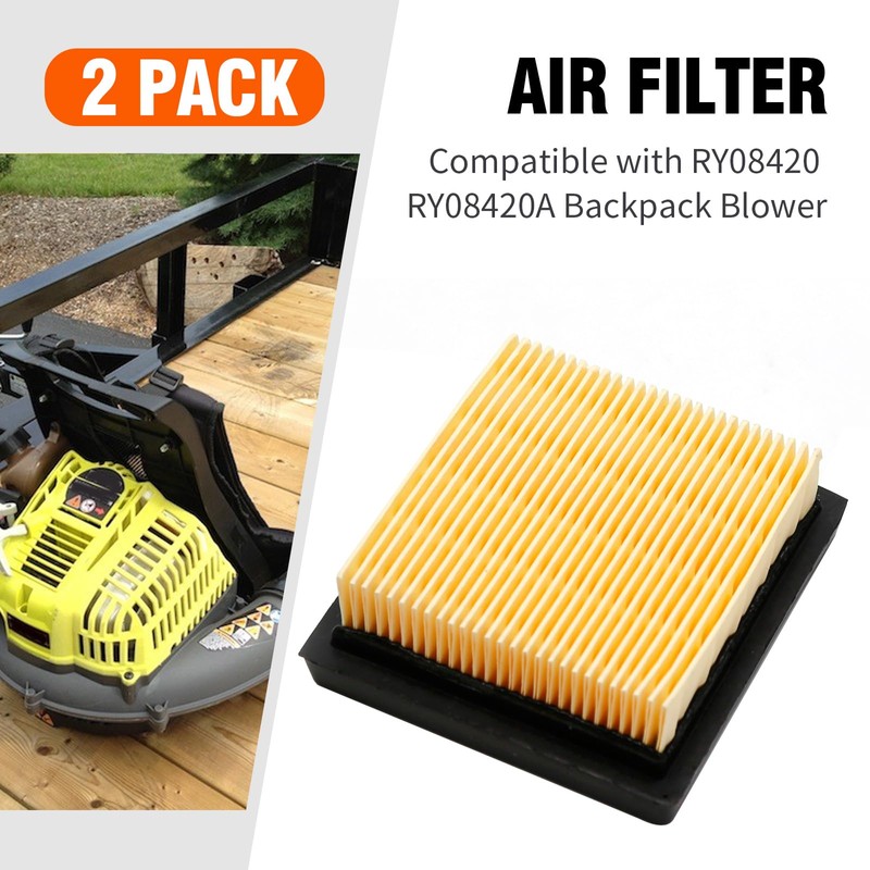 SYOWADA 2PCS 900777005 Air Filter Replacement for Ryobi RY08420 RY08420A