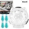 Saycker Cat Muzzle for Grooming, Transparent Cat Helmet with 4