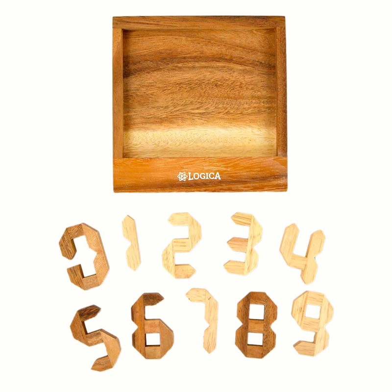 Logica Puzzles Art. Numbers - Digigrams - Geometric Brain Teaser