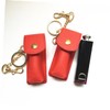 COLLBATH 2pcs Leather Case for Lipstick Lip Balm Holder Pouch