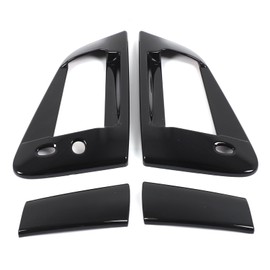 Daeiclru Car Exterior Door Handle Cover Trim Compatible with Nissan 370Z 2009-2020, ABS Carbon Fiber Style Side Door Handle Protector Cover Anti-Scratch Decoration Accessories (Glossy Black)