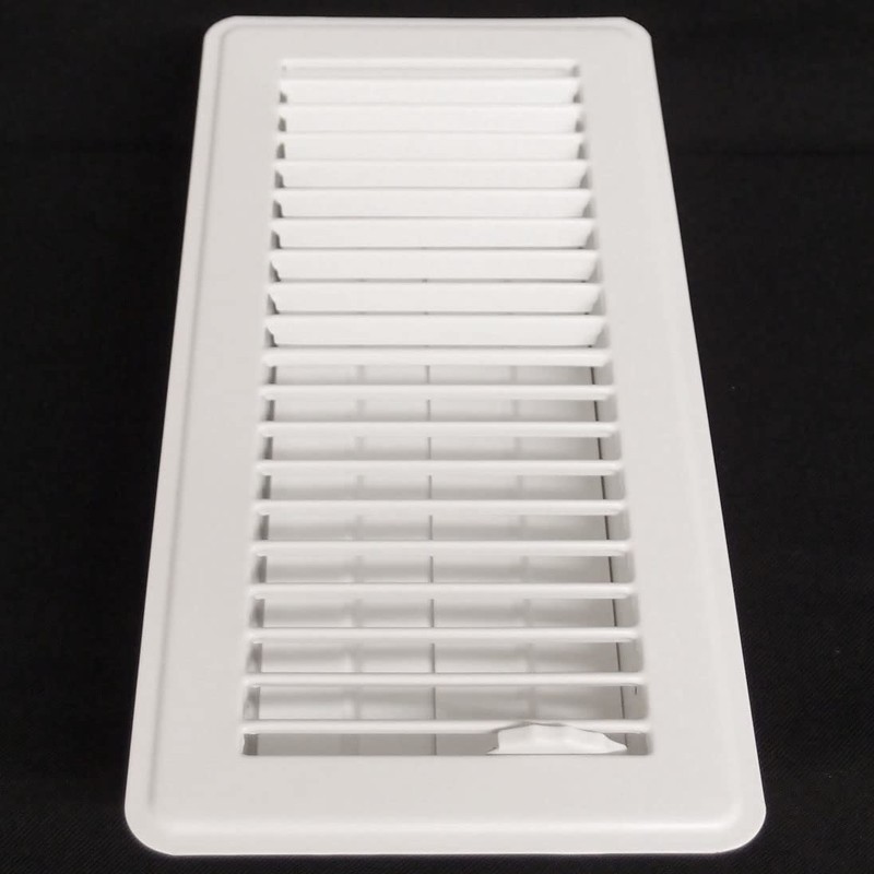 4" X 8" Floor Register with Louvered Design - Fixed