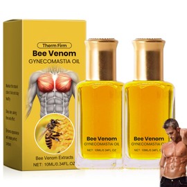 ThermoFirm Bee Venom Gynecomastia Oil, 2026 New Chest Muscles Bee Venom Oil, Advanced Bee Venom for Strengthen The Chest Muscles (2 Bottle)