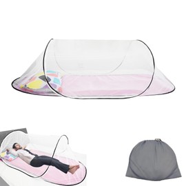 Mosquito Net Foldable Travel Tent Mosquito Net Single Bed Foldable Travel Mosquito Net Easy to Stow Easy to Installfor Family Kindergarten Travelling Camping (200 x 80 x 56 cm)