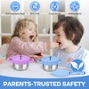 Stainless Steel Snack Cups for Toddlers Spill-Proof (2-Pack) Baby Food