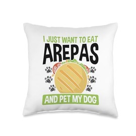 Arepa Making Arepas Grill Colombian Snacks Arepa Flour Throw Pillow
