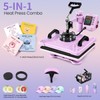AKEYDIY Heat Press, 5 in 1 Tshirt Press Machine 15"x12"