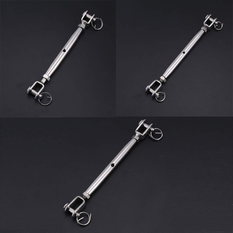 Qiilu Frame Turnbuckle Jaw Turnbuckle Jaw Bolt Stainless Steel Body