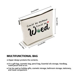 HTOTNGIFT HTOTNGIFT Mothers Day Cool Gifts for Sister Friends Female, Makeup Bag Gifts for Women, Waterproof Linen Zipper Small Cosmetic Pouch Birthday Thanksgiving Christmas Gifts