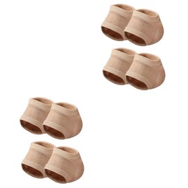 minkissy 4pairs Elastic Heel Sleeves for Cracked Feet Breathable Gel Heel Protectors Socks for Comfort Suitable for Long Hours Skin