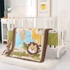 Wowelife Crib Bedding Set Safari, Premium 3-Piece Baby Bedding Set