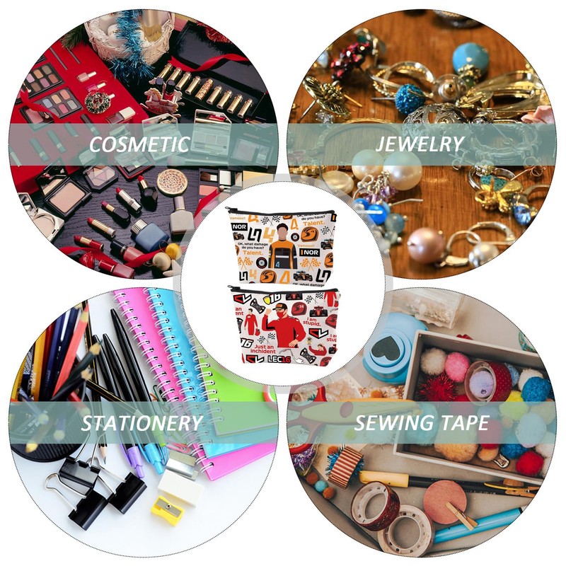 2 Pieces Racing Themed Makeup Bag, Waterproof Makeup Bag, Cartoon