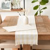 DII Heavyweight Fringed Check Tabletop Collection, Table Runner, 14x72, Natural