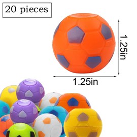 20 Pcs Football Fidget Spinner, Football Party Bags Fillers for Boys & Girls, Fun Fidget Toys Rotatable Hand Soccer Balls for Party Gifts Football Favours Toys (Random Color)
