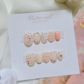 Plump Terrazzo Handmade Nail Tips - Mediaval / 통통 테라조 수제네일팁 - 미디오발