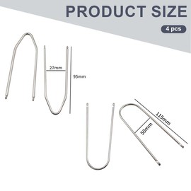 NHPY Set of 4 Car Radio Removal Tool, Release Key Car Radio, Radio Removal Tool, Car Radio Shackle Removal Instrument Key, DIN Release Buttons, Compatible with Fiat (2 Shape)