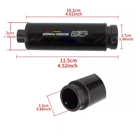 Mugen 1x MUGEN Black Carbon Fiber Car Handle Hand Brake Sleeve Universal Fitment