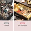 LUBOXIN Set of 2 Make Up Drawer Organiser, 3-Compartment &