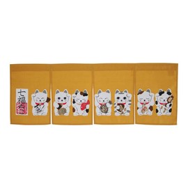 narumikk のれん 七福ねこ 17-129