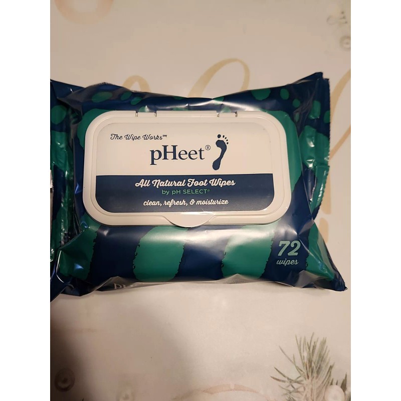 Not Applicable pHeet® Foot Wipes All Natural, Cleaning, Moisturizing, Itching,